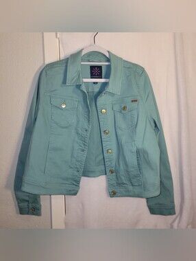 Isaac Mizrahi Live! "True Denim" Cropped Jean Jacket – Size 16 🧥